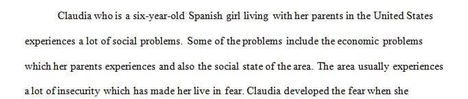 Explain how the literature informs you about Claudia and her family
