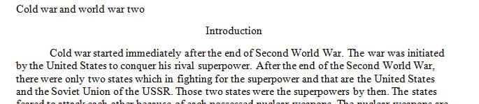 History about cold war world war 1 History about cold war world war