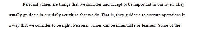 How your personal values correlate with the principles of servant leadership.