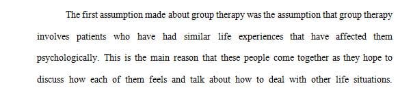 Rethinking Assumptions About Group Therapy 1 Rethinking Assumptions About Group Therapy