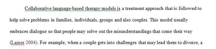 The Collaborative Language-Based Models of Family Therapy
